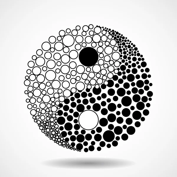 Símbolo abstracto ying yang de armonía y equilibrio — Archivo Imágenes Vectoriales