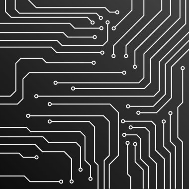 Devre kartı, teknolojik altyapı, vektör çizim, eps 10