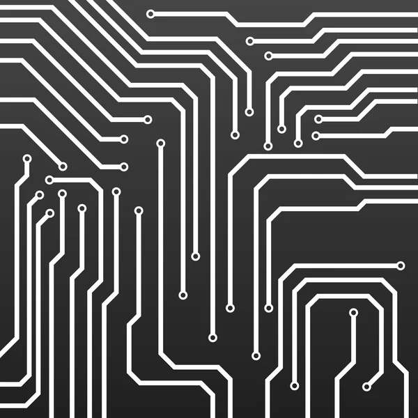 Carte de circuits imprimés, fond technologique, illustration vectorielle, eps 10 — Image vectorielle