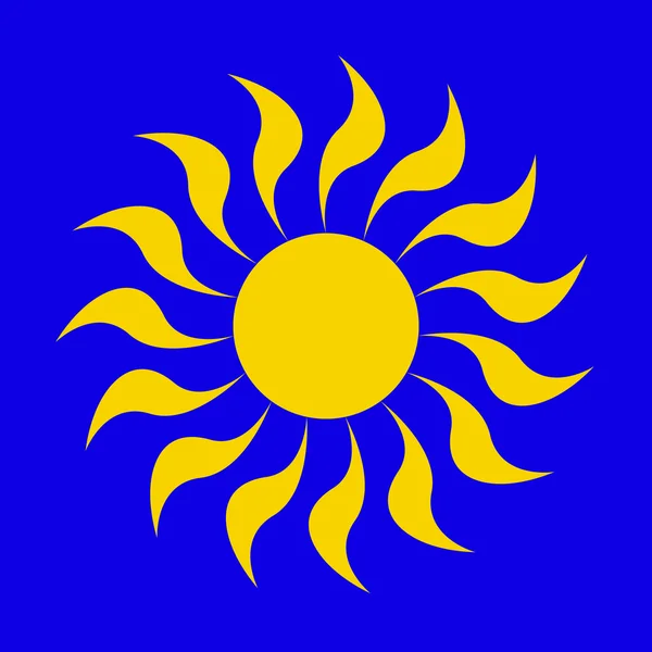 Het pictogram van de zon. Sun Vector geïsoleerd zomer pictogram ontwerp — Stockvector