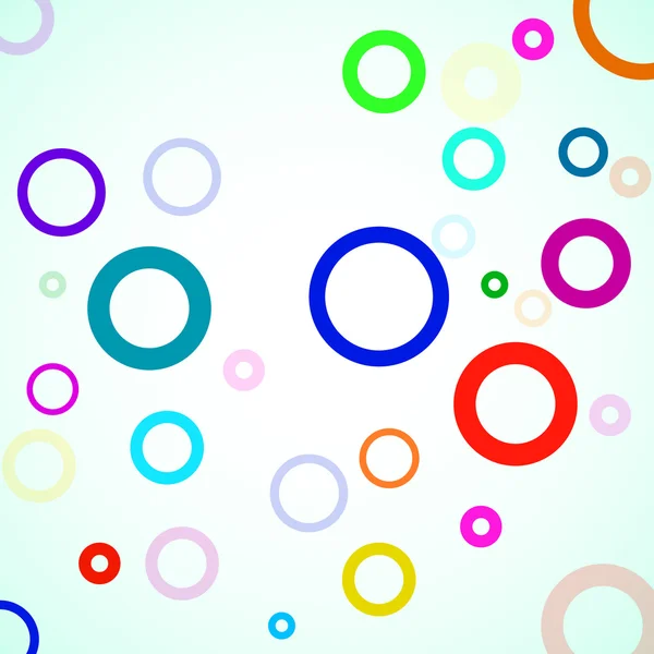 Abstract colorful background with circles, geometric shapes — Stock Vector