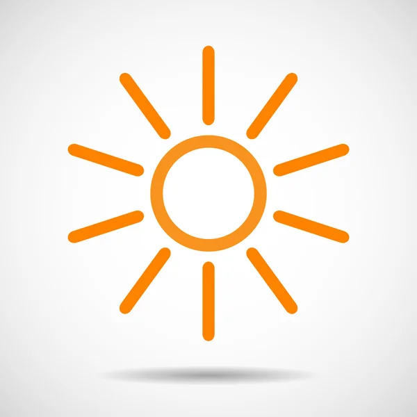 Güneş vektör simgesi. Soyut sembolü güneş. Vektör — Stok Vektör