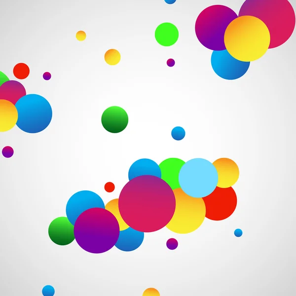 Abstract colorful circles on white background. Vector — Stock Vector