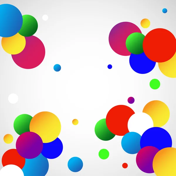 Cercles colorés abstraits sur fond blanc. Vecteur — Image vectorielle