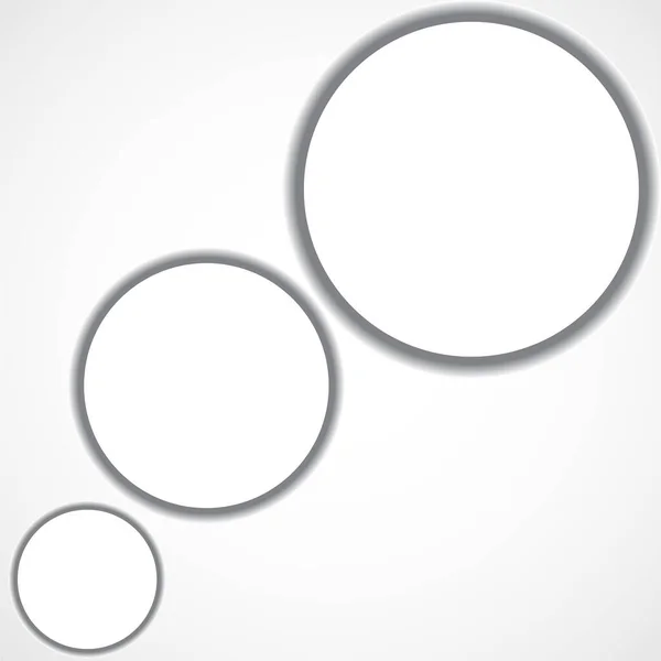 Векторные абстрактные бумажные круги на белом фоне — стоковый вектор