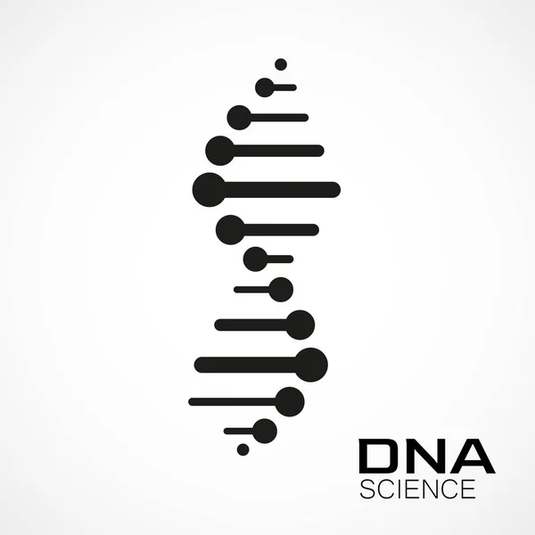 Dna Logo design. Vector template for science and medicine — Stock Vector