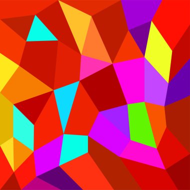 Soyut geometrik üçgen arkaplan. Renkli çokgen doku. Vektör illüstrasyonu