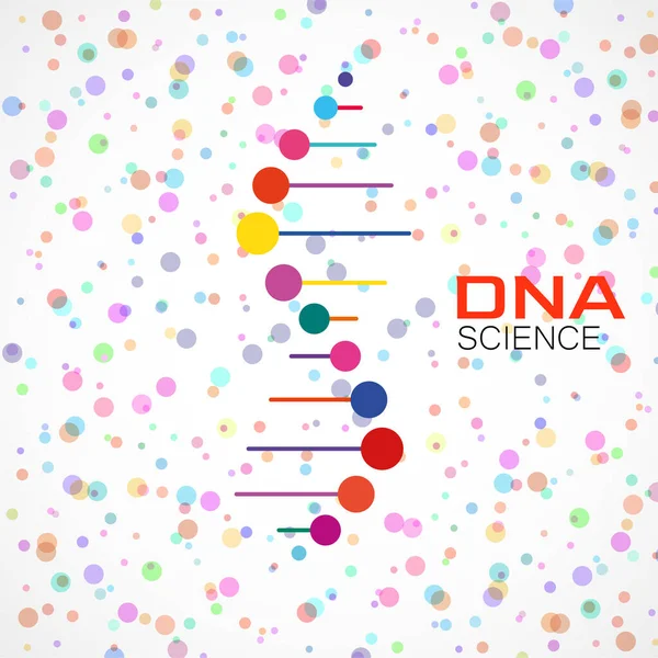 Dna Logo Design Modèle Vectoriel Coloré Pour Science Médecine — Image vectorielle