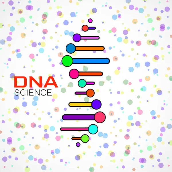 Dna Logo Design Modèle Vectoriel Coloré Pour Science Médecine — Image vectorielle