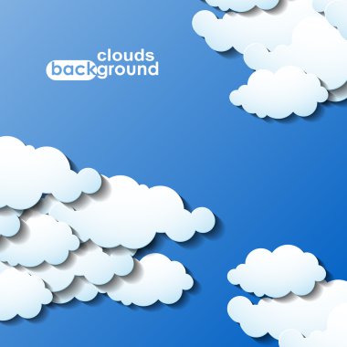 bulutlar arka plan. vektör çizim. EPS 10
