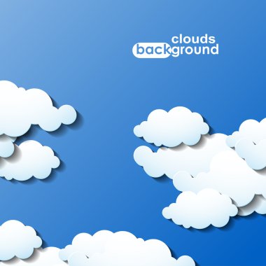 bulutlar arka plan. vektör çizim. EPS 10