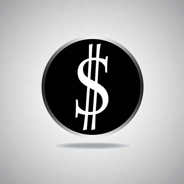 Pengar ikon - dollartecken. Vektor illustration. EPS-10 — Stock vektor
