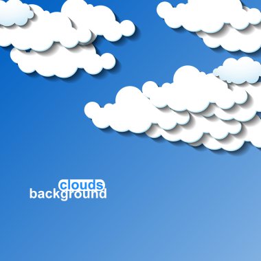 bulutlar arka plan. vektör çizim. EPS 10
