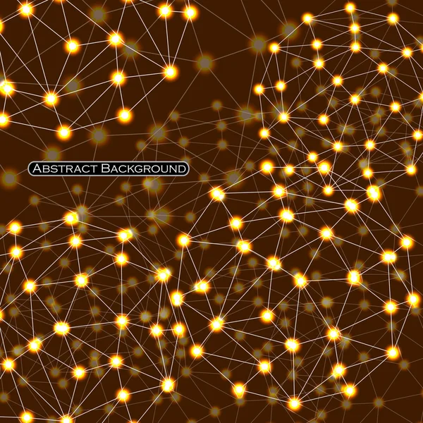 Sphère polygonale abstraite avec lueur. Carte de style futuriste. Illustration vectorielle. Eps 10 — Image vectorielle