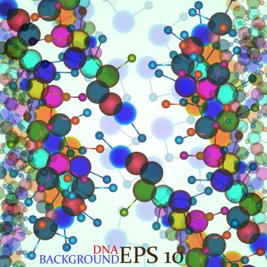 molekülün dna. arka plan. vektör çizim. eps10