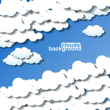 bulutlar arka plan. vektör çizim. EPS 10
