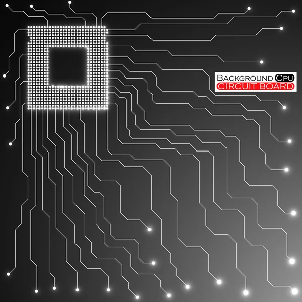 Cpu. Circuit Board. Vector illustration. Eps 10 — Stock Vector