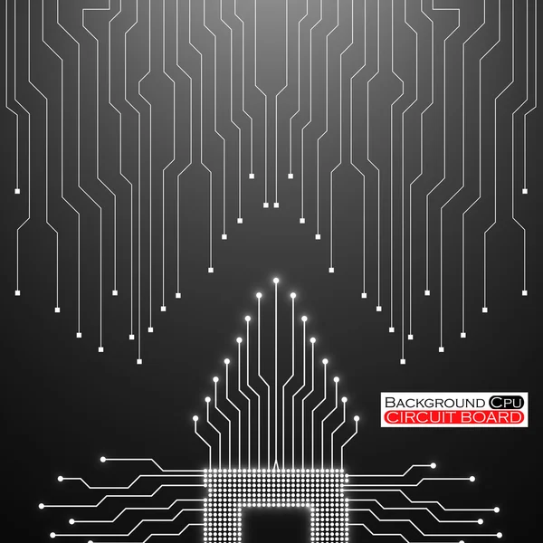 Cpu. Placa de circuito. Ilustração vetorial. Eps 10 — Vetor de Stock