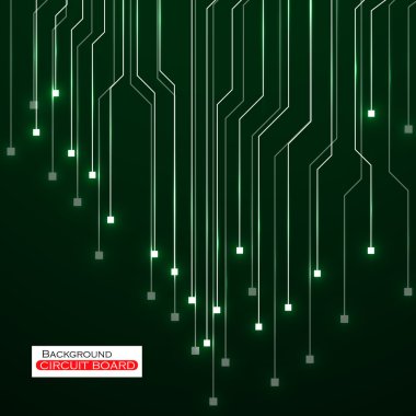 Devre kartı. Vektör çizimi. 10 saniye.