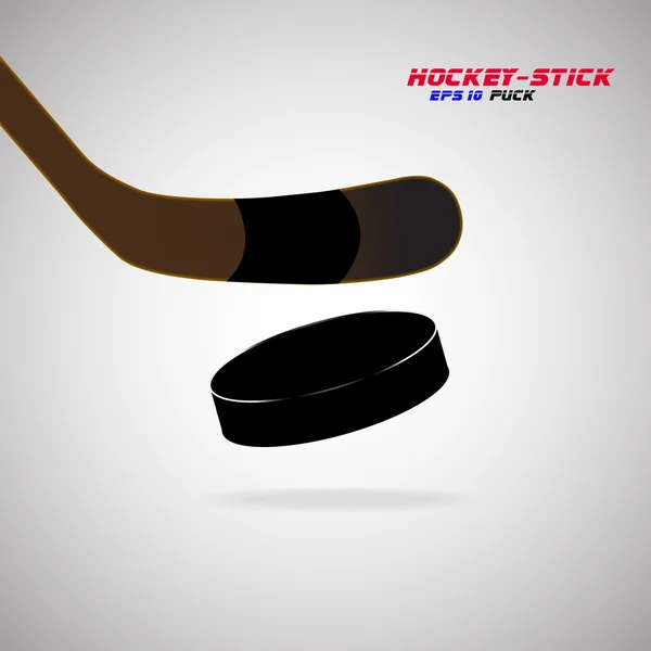 Hockeyschläger und Puck. Vektorillustration. Folge 10 — Stockvektor