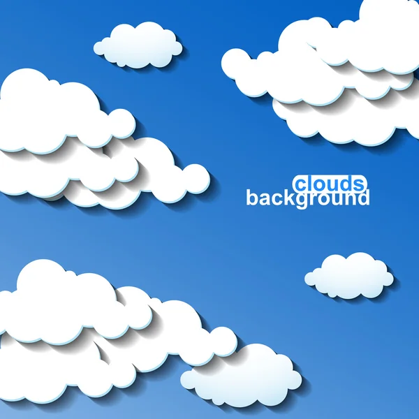 Clouds background. Vector illustration. Eps 10 — Stock Vector