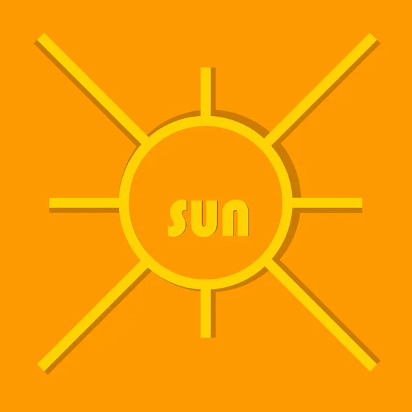 Sun symbol. Vector illustration. Eps 10 — Stock Vector