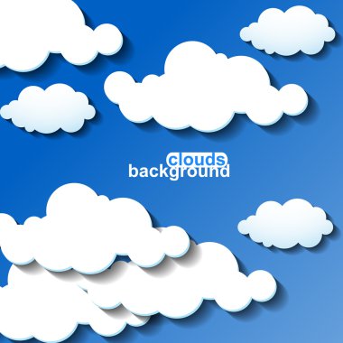 bulutlar arka plan. vektör çizim. EPS 10