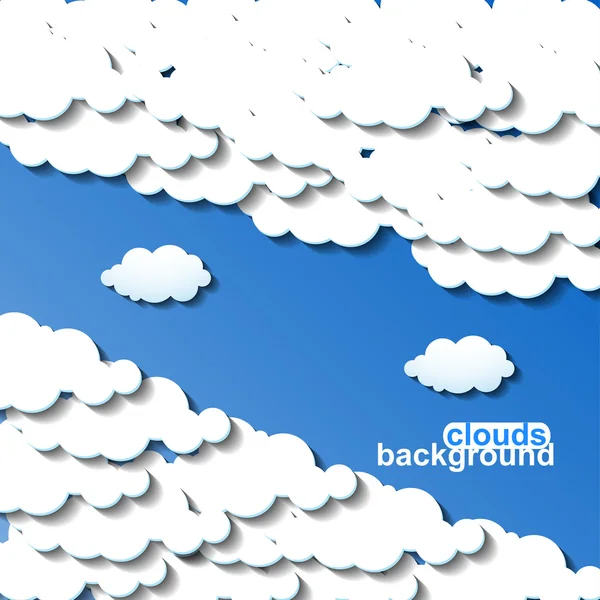 Clouds background. Vector illustration. Eps 10 — Stock Vector