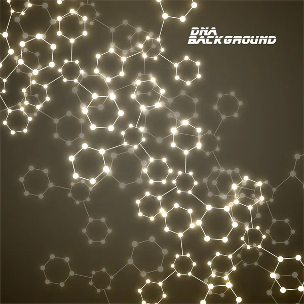 分子 dna が光っています。抽象的な背景。ベクトル イラスト。eps10 — ストックベクタ