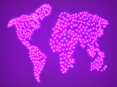 Dünyanın parlayan ile soyut Haritası. vektör çizim. eps10