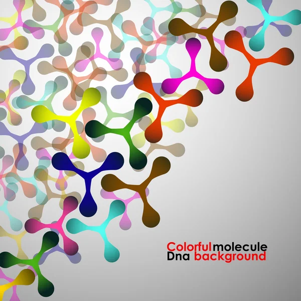 DNA molecolare colorato. Sfondo astratto. Illustrazione vettoriale. Eps10 — Vettoriale Stock