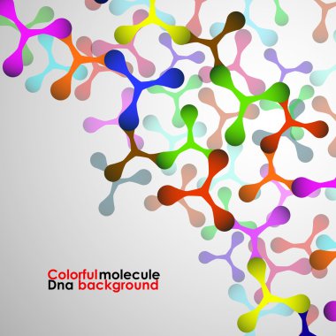 renkli molekülün dna. arka plan. vektör çizim. eps10
