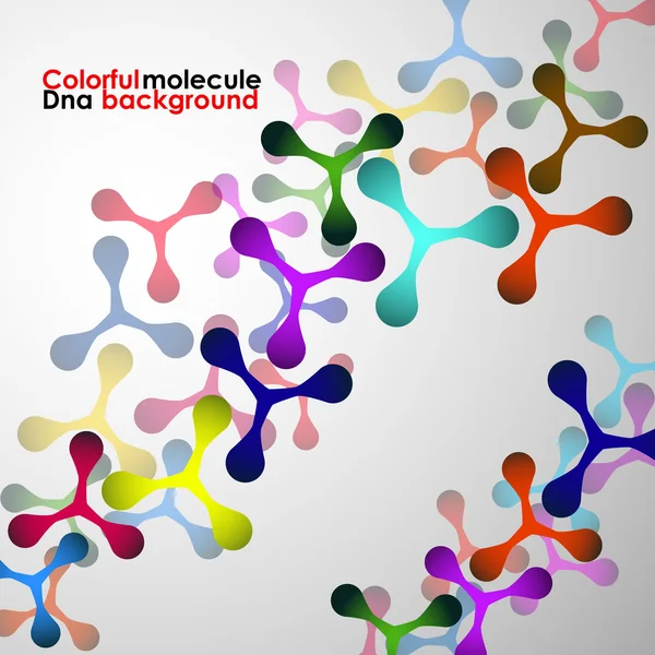 DNA molecolare colorato. Sfondo astratto. Illustrazione vettoriale. Eps10 — Vettoriale Stock