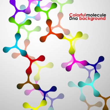 renkli molekülün dna. arka plan. vektör çizim. eps10