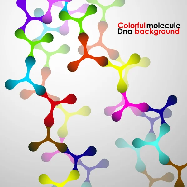 Colorful molecule DNA. Abstract background. Vector illustration. Eps10 — Stock Vector