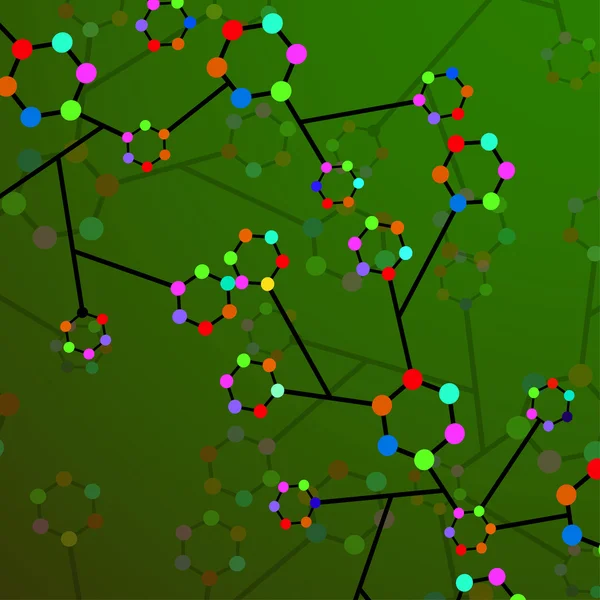 Барвиста молекула ДНК. Абстрактний фон. Векторні ілюстрації. Епс10 — стоковий вектор