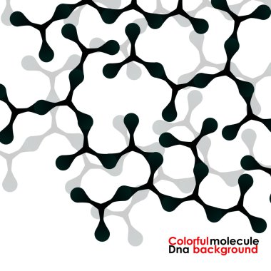 renkli molekülün dna. arka plan. vektör çizim. eps10