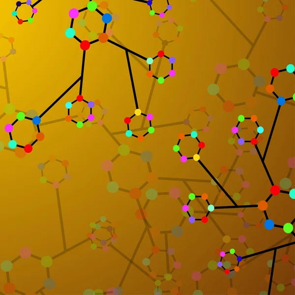 Színes molekula DNS. absztrakt háttér. vektoros illusztráció. eps10 — Stock Vector