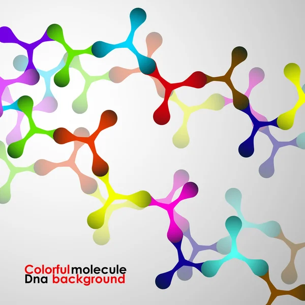 Colorful molecule DNA. Abstract background. Vector illustration. Eps10 — Stock Vector