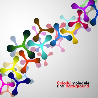 renkli molekülün dna. arka plan. vektör çizim. eps10