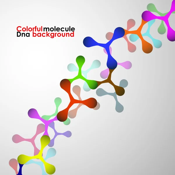 ADN de molécule colorée. Contexte abstrait. Illustration vectorielle. Eps10 — Image vectorielle