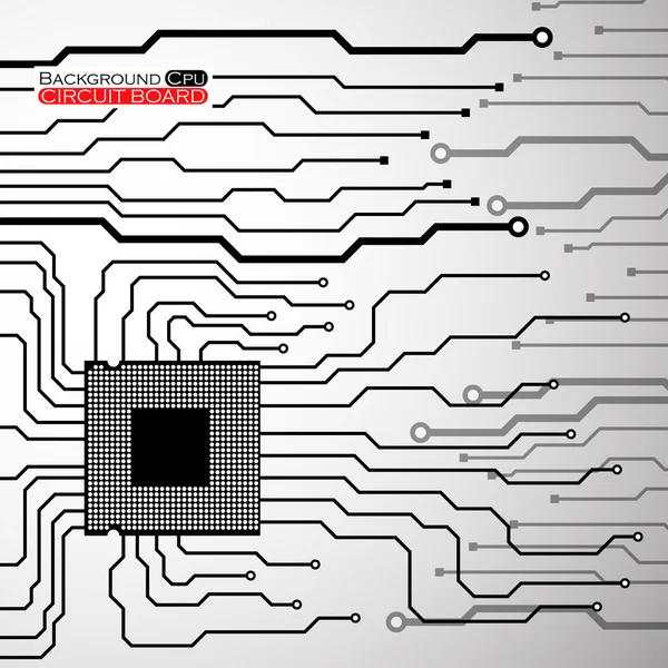 Cpu. Circuito. Illustrazione vettoriale. Eps 10 — Vettoriale Stock