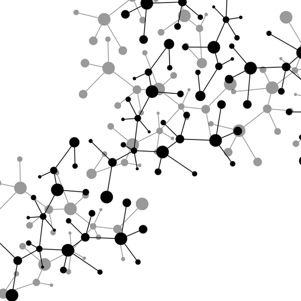 Estrutura molecular. DNA. Fundo abstrato. Ilustração vetorial. Eps10 — Vetor de Stock