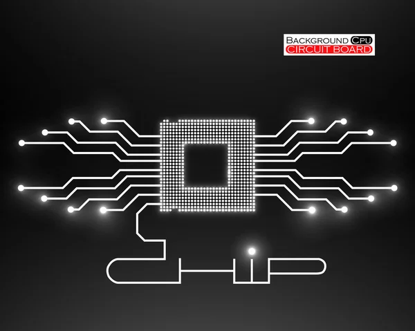 Cpu. Circuit board. Vector illustration. Eps 10 — Stock Vector