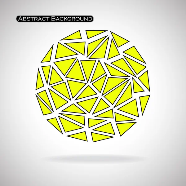 Esfera poligonal abstracta colorida con triángulos. Ilustración vectorial. Eps 10 — Vector de stock