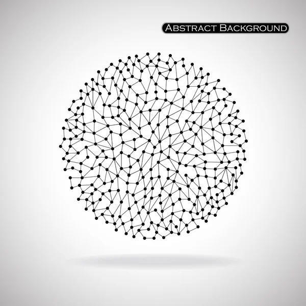 Abstract spherical shape. Points. Isolated on white background. Vector illustration. Eps 10 — Stock Vector