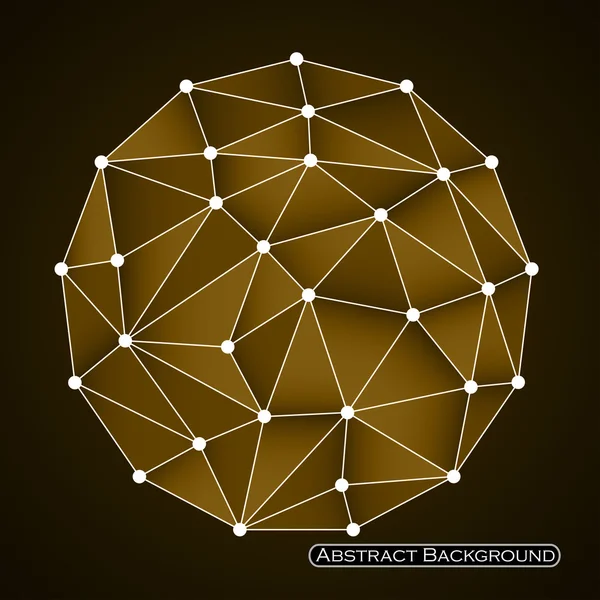 Sphère polygonale abstraite colorée avec triangles. Illustration vectorielle. Eps 10 — Image vectorielle