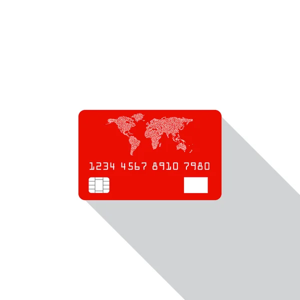 Піктограма кредитної картки ізольована на білому тлі з тіні. Векторні ілюстрації. Епс10 — стоковий вектор