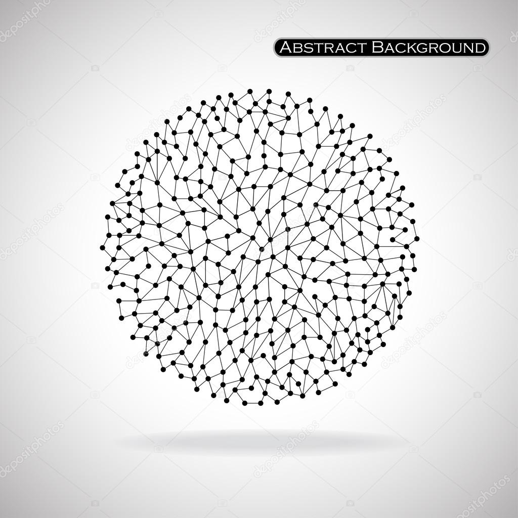  Abstract spherical shape. Points. Isolated on white background. Vector illustration. Eps 10