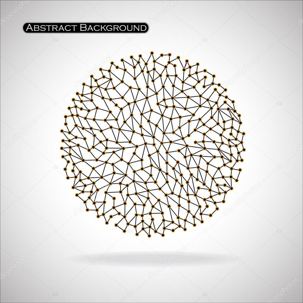  Abstract spherical shape. Points. Isolated on white background. Vector illustration. Eps 10